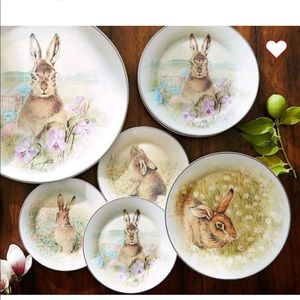 Meadow bunny salad plates